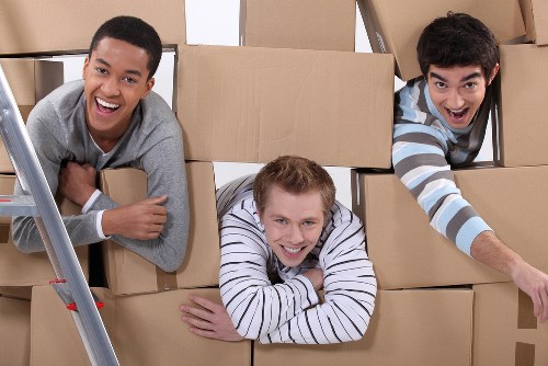 Boxes and moving preparations for a Kingston upon Thames house removal