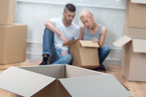 Careful loading and unloading during a Kingston upon Thames move
