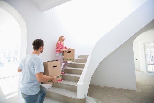 Truck hire for moving day in a Kingstonuponthames residential street