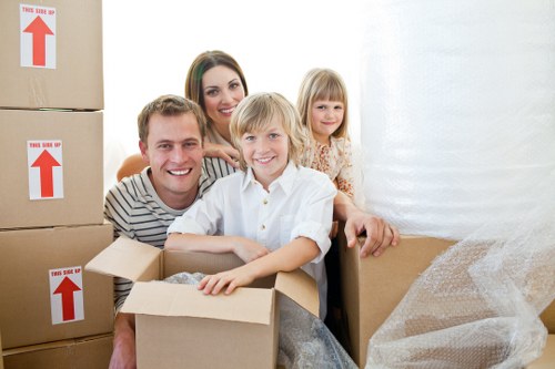 Furniture being moved from a Kingston upon Thames property